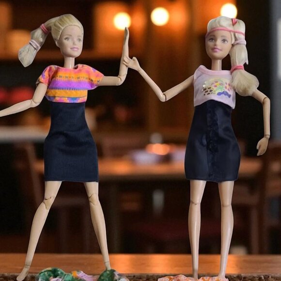Barbie Other - The Baristia & Hostess Fashion Doll Set with Colorful Outfits